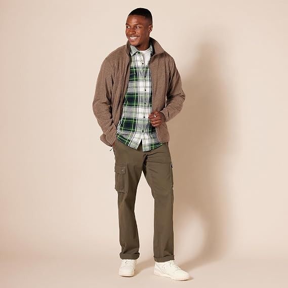 Brown Fleece Zip-Up Jacket image 3